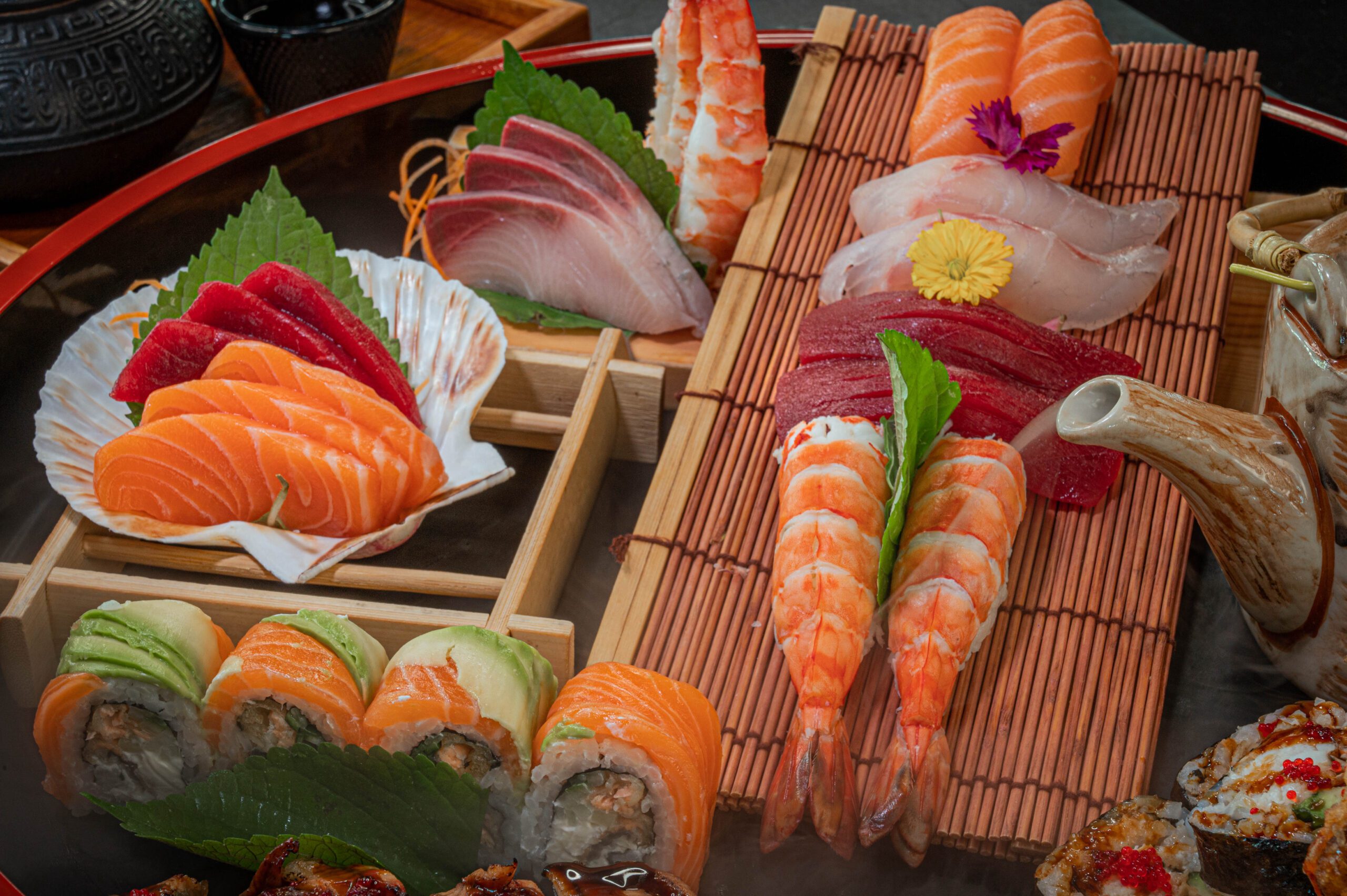 Sushi und Sashimi Platte